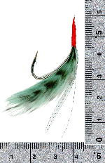 タラ毛鉤　スズキ　緑羽　15号