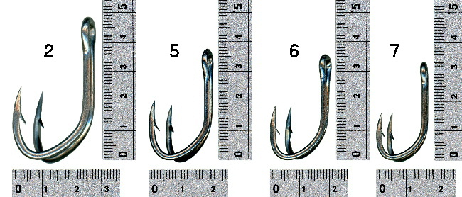 No.880 アジ型2本針 鋼製 (銀掛)　九州型ケンケン